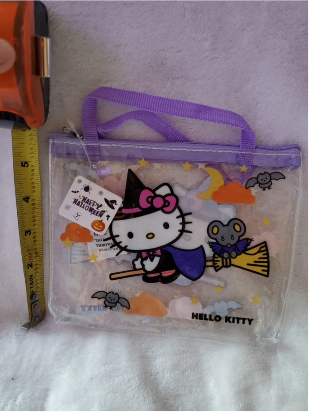 Hello Kitty purple Halloween trick a treat bag. So cute you can use year rou